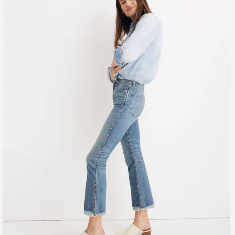 MADEWELL Cali Demi Boot Frayed Hem J8760 Jeans size 26P